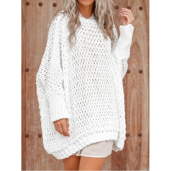 Knit crew neck sweater