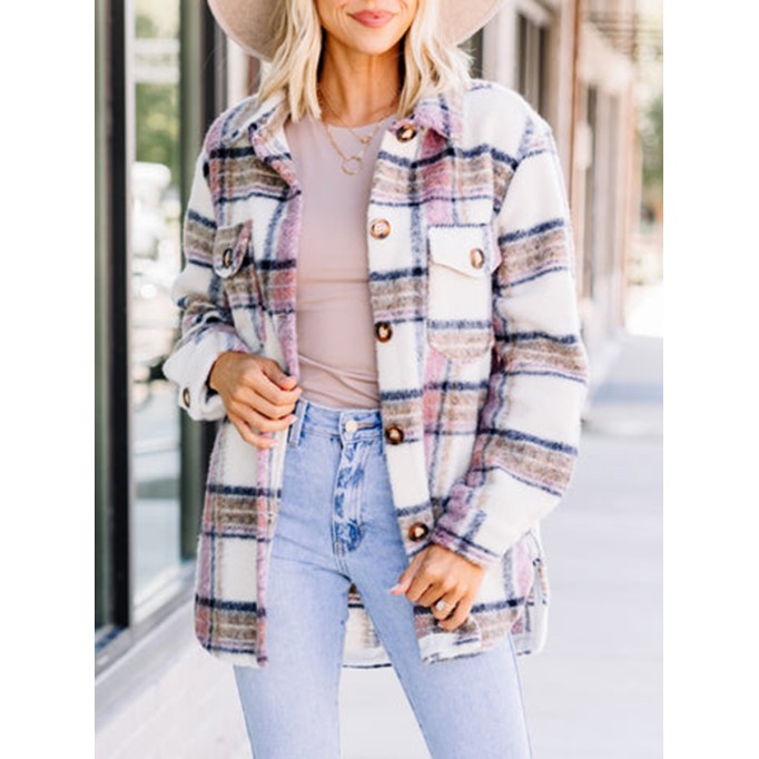 Pink Plaid Shacket