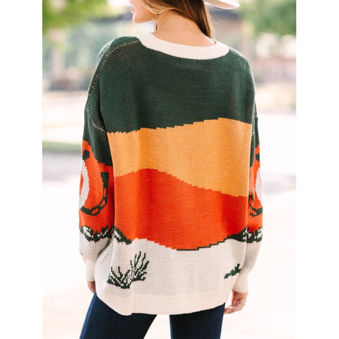 Heading Out Green Cactus Sweater