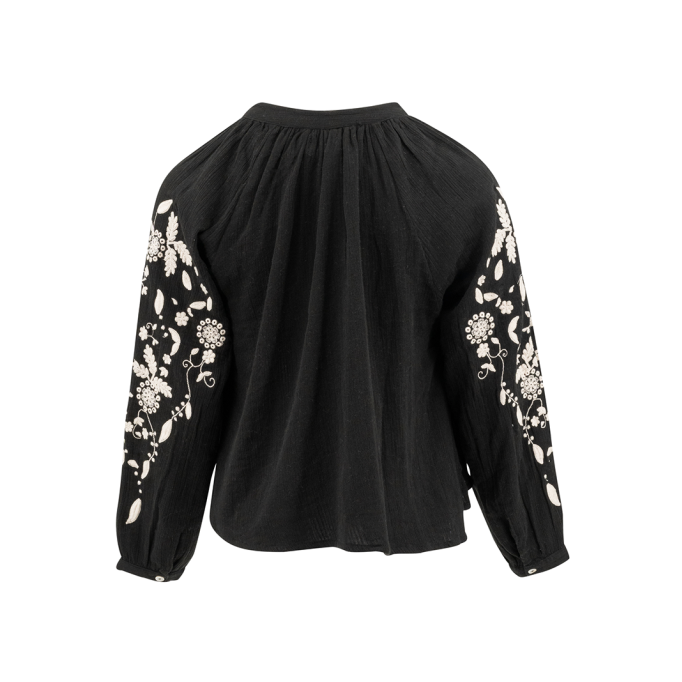 long sleeve embroidered shirt